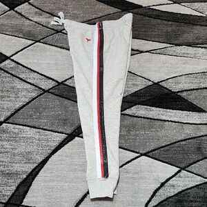 VS PINK 2015 LIMITED EDITION TRIM HEATHERED GRAY JOGGERS MEDIUM
